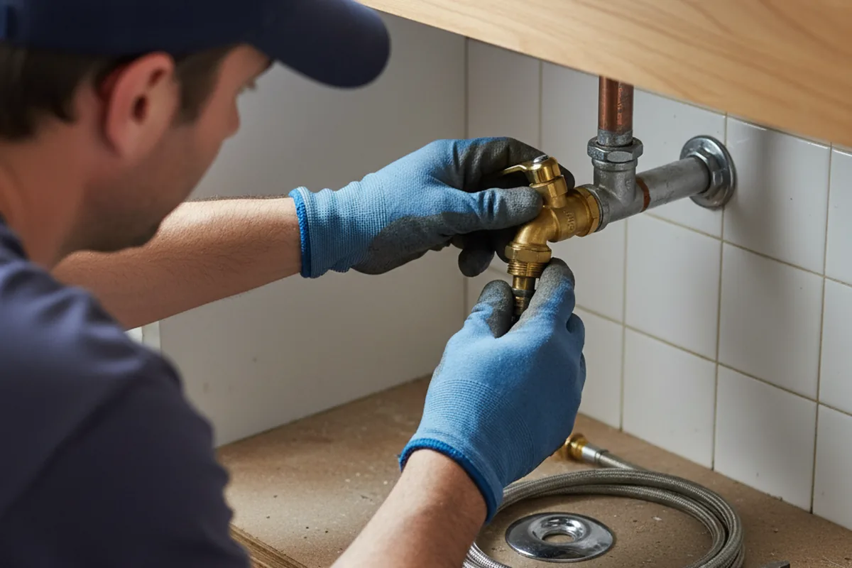 Shutoff valve and fitting work during Faucet and Fixture Repair in Marietta
